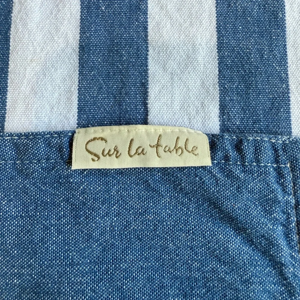 Sur La Table 4-13x18-Blue/White Striped Placemats❗️